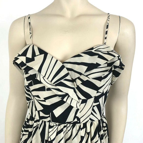BILLABONG Dress Short Size Large L Printed Black & Tan Sundress EUC - Picture 2 of 10